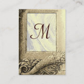 Carte De Visite CORNUCOPIA MONOGRAM noir clair, perle gris blanc (Dos)