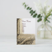 Carte De Visite CORNUCOPIA MONOGRAM noir clair, perle gris blanc (Debout devant)