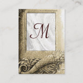 Carte De Visite CORNUCOPIA MONOGRAM noir clair, perle gris blanc (Dos)
