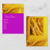 Carte De Visite CORNUCOPIA MONOGRAS or brillant jaune, violet (Devant / Derrière)