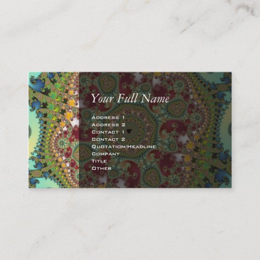 Carte De Visite Coronel - Fractal (Devant)