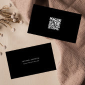 Carte De Visite Coroporat minimaliste de code QR noir et blanc