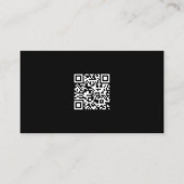 Carte De Visite Coroporat minimaliste de code QR noir et blanc (Devant)