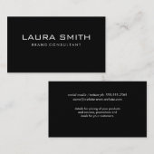 Carte De Visite Corporate Simple | Noir / Gris (Devant / Derrière)