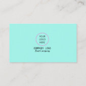 Carte de visite corporatif moderne violet et aqua (Dos)