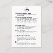 Carte De Visite Corps Contourant Ultrasonic Cavitation Information (Dos)