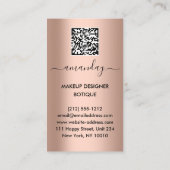Carte De Visite Corps de maquillage professionnel Lipstick QR Code (Dos)