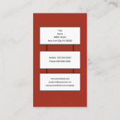 Carte De Visite Corps de sapeurs-pompiers (Dos)