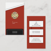 Carte De Visite Corps de sapeurs-pompiers (Devant / Derrière)