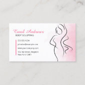 Carte De Visite Corps rose Sculpter beauté Massage Corps Contouran (Devant)