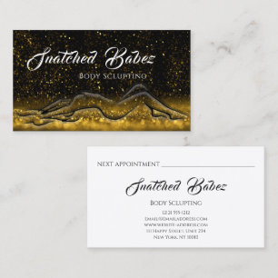 Carte De Visite Corps Sclupting Beauté Logo Parties scintillant Ma