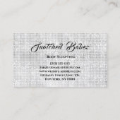 Carte De Visite Corps sculpté Beauté Logo Massage Argent rose (Dos)