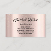 Carte De Visite Corps sculpté Beauté Logo Massage Rose Confetti (Dos)