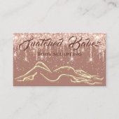 Carte De Visite Corps sculpté Beauté Massage Drives Rose Parties s (Devant)