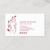 Carte De Visite Corps Sculpter Wellness Cosmétiques Beauté Spa Bus (Dos)