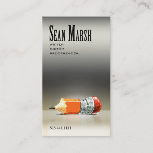 Carte De Visite Correcteur d'épreuves créatif élégant du rédacteur