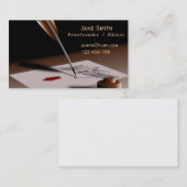 Carte De Visite Correcteur d'épreuves indépendant élégant avec la (Devant / Derrière)