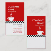 Carte De Visite correcteurs de café rétro (Devant / Derrière)