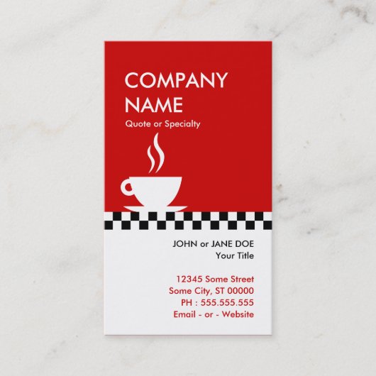 Carte De Visite correcteurs de café rétro (Devant)