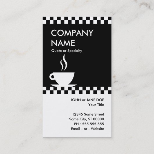Carte De Visite correcteurs de café rétro (Devant)