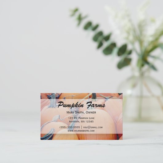 Carte De Visite Correctif citrouille (Debout devant)