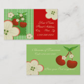 Carte De Visite Correction de cerise (Devant / Derrière)