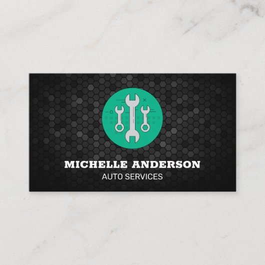 Carte De Visite Correction des clés | Arrière - plan géométrique (Devant)