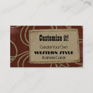 Carte De Visite Correction et corde en cuir