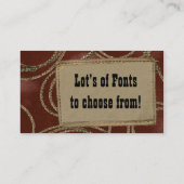 Carte De Visite Correction et corde en cuir (Dos)