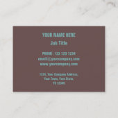 Carte De Visite Corrosion "cuivre" impression "description" chubby (Dos)