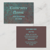 Carte De Visite Corrosion "cuivre" impression "description" chubby (Devant / Derrière)