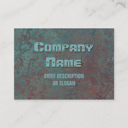 Carte De Visite Corrosion "cuivre" impression "description" chubby (Devant)