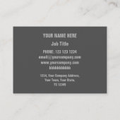 Carte De Visite Corrosion grise impression 'description' chubby (Dos)