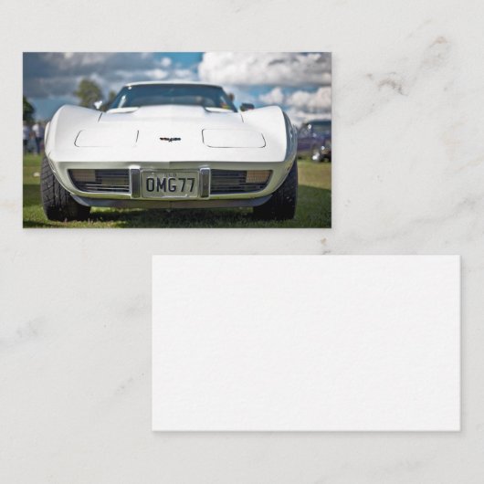 Carte de visite Corvette classique pour automobile (Devant / Derrière)