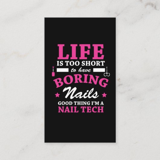 Carte De Visite Cosmetician drôle de technologie de clou - (Devant)