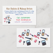 Carte De Visite Cosmétique / maquillage illustration (Devant / Derrière)