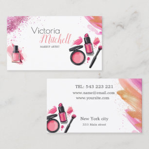 Carte De Visite cosmétique pour maquilleur