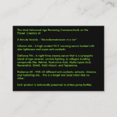 Carte De Visite Cosmétiques de boîte noire, ventes indépendantes (Dos)