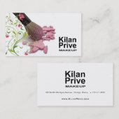 Carte De Visite "Cosmétiques de fleur" - maquilleur, Cosmetologist (Devant / Derrière)
