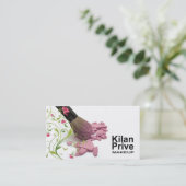 Carte De Visite "Cosmétiques de fleur" - maquilleur, Cosmetologist (Debout devant)