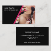 Carte De Visite Cosmétologie de Cosmetologist de maquilleur (Devant / Derrière)