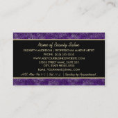 Carte De Visite Cosmetologie de luxe Artiste maquillage de guépard (Dos)