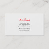 Carte De Visite Cosmetologie de maquillage de lèvres de baiser rét (Dos)