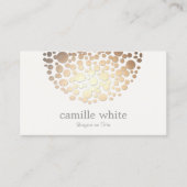 Carte De Visite Cosmetologie Design Moderne Faux Gold Cercles (Devant)