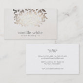 Carte De Visite Cosmetologie Faux Gold Foil Feuille Linge Look (Devant / Derrière)