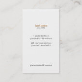 Carte De Visite Cosmetologie Faux Gold Leaf Light Grey (Dos)