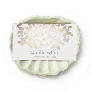 Carte De Visite Cosmétologie simple et élégante Faux Gold Feuille 