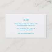 Carte De Visite Cosmetologie Turquoise Bleu Abstrait Spa et Salon (Dos)