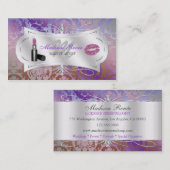 Carte De Visite Cosmetologist prodigue de scintillement de lavande (Devant / Derrière)