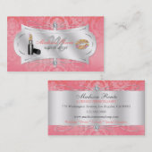 Carte De Visite Cosmetologist prodigue de scintillement de pêche (Devant / Derrière)